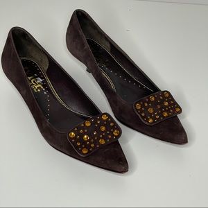 Tyler Richard Tyler brown suede shoes size 7.5